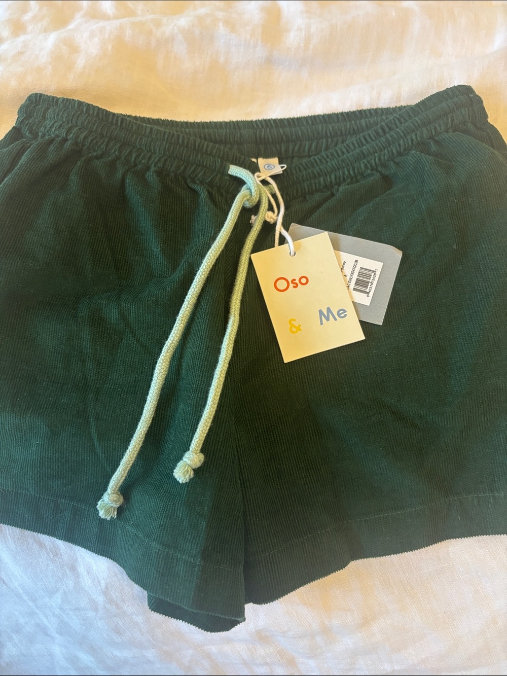 Oso & Me Bingo Shorts in Forest Green Cordouroy 6y